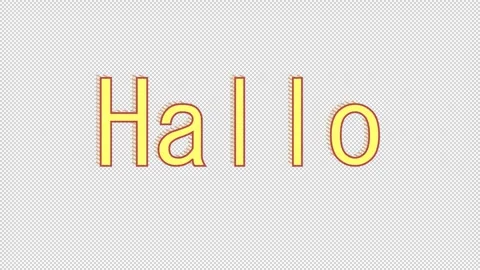 Word hello in German and alpha channel Stock Footage 240837789