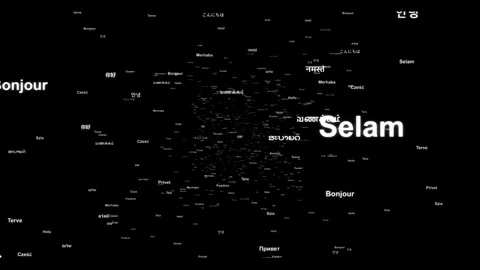 Word hello written in many different languages. Stock Footage 336189889