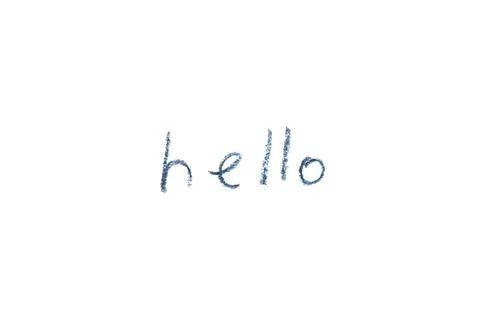 The word HELLO written on a white background Stock Photos