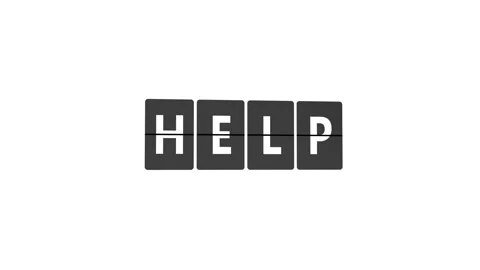 Word HELP on Flip Board Stock Footage 301505935