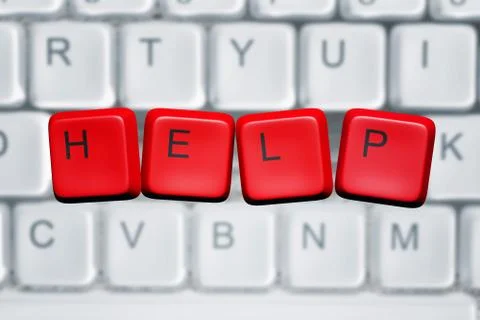 Word help in keyboard イラスト素材