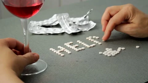 The word Help from the pills. Overdose and suicide concept, suicide help. Stock Footage 199953401