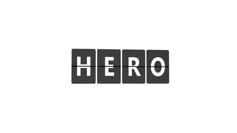 Word HERO on Flip Board Stock Footage 301505937
