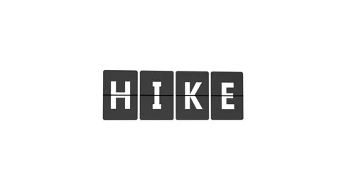 Word HIKE on Flip Board Stock Footage 301505944