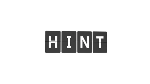 Word HINT on Flip Board Stock Footage 301505961