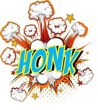 Word Honk on comic cloud explosion background 库存插图