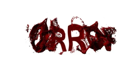 Word horror. Beautiful animation of the text horror on isolated background Stock Footage 84873916
