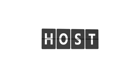 Word HOST on Flip Board Stock Footage 301505960