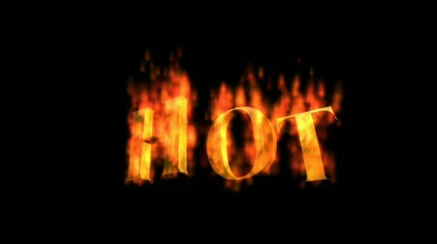  Word Hot In Flames  Video stock 831913