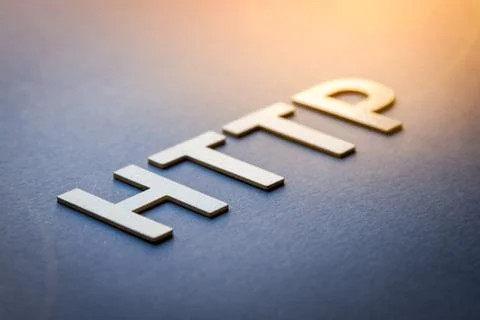 Word http written with white solid letters Foto stock