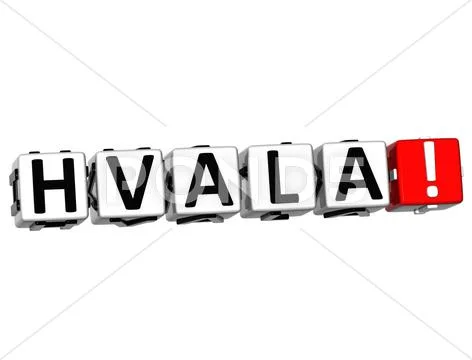 The word hvala - thank you in many different languages. Stock Illustration