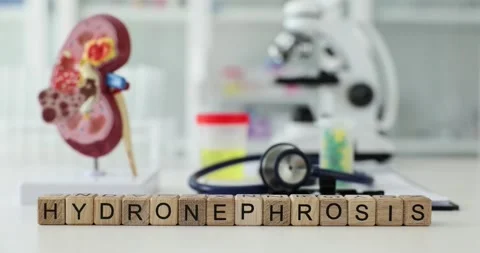 Word Hydronephrosis constituted of cubes and plastic kidney Stock Footage 246313138