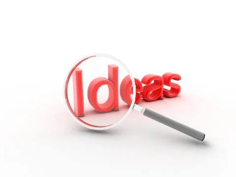 Word idea, the is a 3d render illustration Stock Illustration