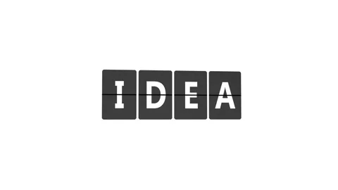 Word IDEA on Flip Board Stock Footage 301505968