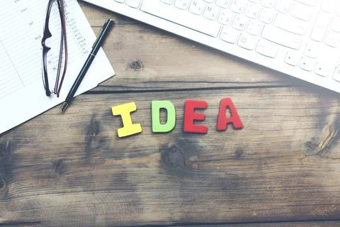 Word idea with keyboard Stock Photos