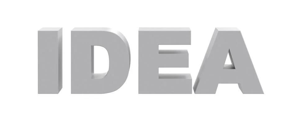 Word idea on white Stock Illustration