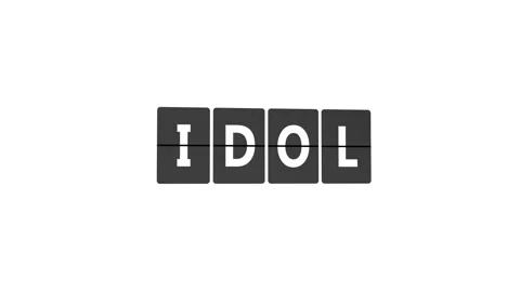 Word IDOL on Flip Board Stock Footage 301505967