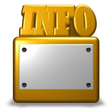 The word info on socket with blank sign - 3d rendering Stock Illustration