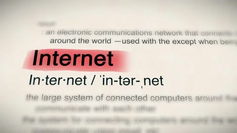 The Word Internet in a Dictionary Animation Stock Footage 302032184