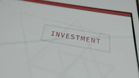 Word Investment displayed within a rectangular frame Stockbeeldmateriaal 332917835
