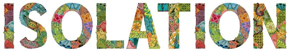 Word ISOLATION. Vector zentangle object for decoration Stock Illustration