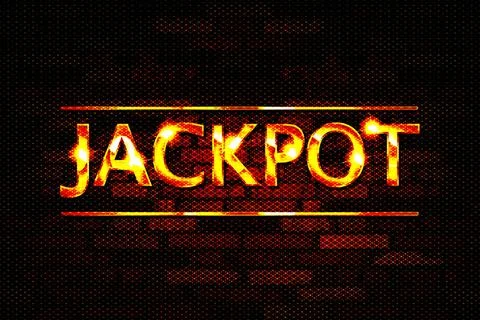 The word Jackpot, on a transparent background. Stock Illustration