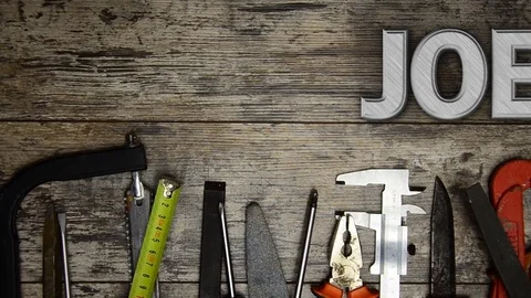 Word "JOB" with lots of tools Video stock 72159001