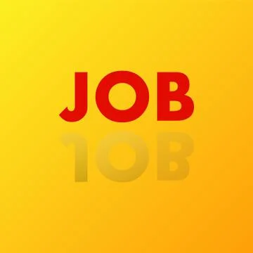 The word JOB in mirror reflection. Vector Illustrazione stock