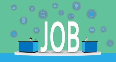 Word job written Stock Illustration