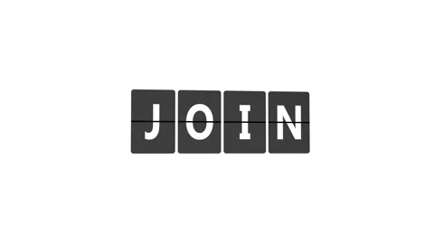 Word JOIN on Flip Board Stock Footage 301505970