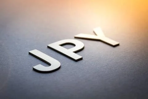  Word JPY written with white solid letters Word JPY written with white sol... Foto stock