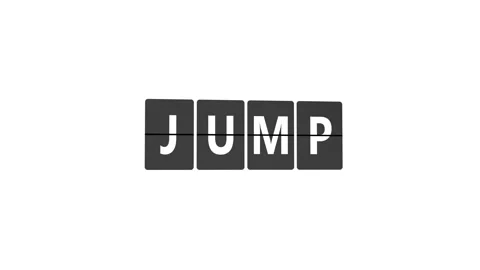 Word JUMP on Flip Board Stock Footage 301505979