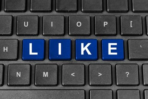 Like word on keyboard Stock Photos