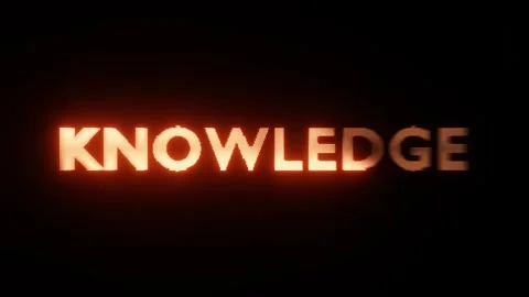 The word knowledge in the dark Stock Footage 309923477