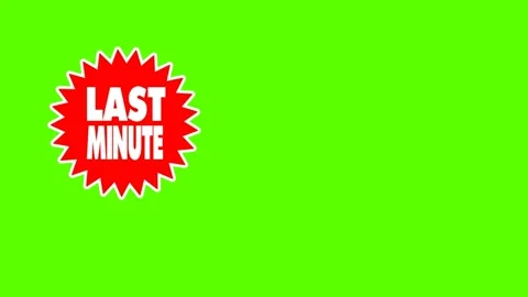 The word last minute inside a rotating shield on chroma key in green screen. Stock Footage 138433294