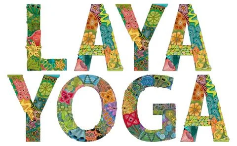 Word LAYA YOGA. Vector decorative zentangle object Stock Illustration