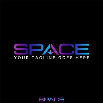 Word letter text Space with arrow. Related typography monogram technology Stock Illustration