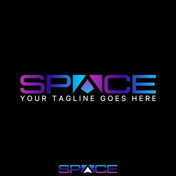 Word letter text Space diamond. Related typography monogram technology Stock Illustration