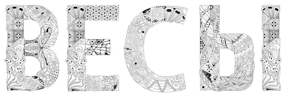 Word Libra in Russian. Vector zentangle object for decoration, for coloring 스톡 일러스트