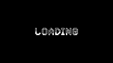word “LOADING” appears in pixel font... | Stock Video | Pond5