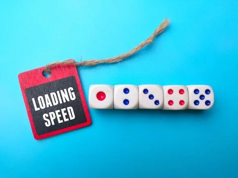 The word LOADING SPEED. Stock Photos