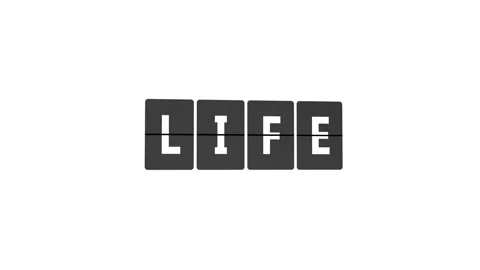 Word LOFE on Flip Board Stock Footage 301505977