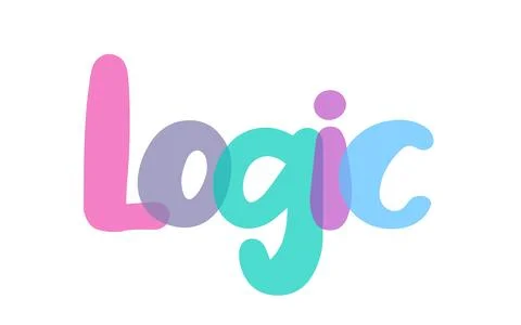 Word Logic, typography sign Stock Illustration