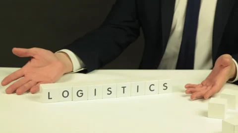 Word 'Logistics' Out of Cubes Stock Footage 62344574