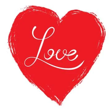 Word Love - calligraphy Stock Illustration