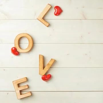 Word Love composition Stock Photos