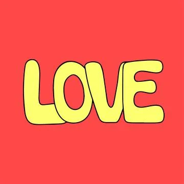 Word love Stock Illustration
