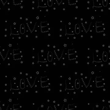 Word love print, pattern, for fabric, postcard, banner, background, wallpap.. Stock Illustration