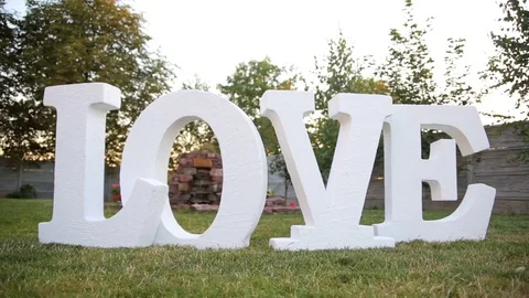 Word Love under the tree Stock Footage 82878731