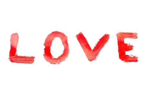 Word love on a white background Stock Photos